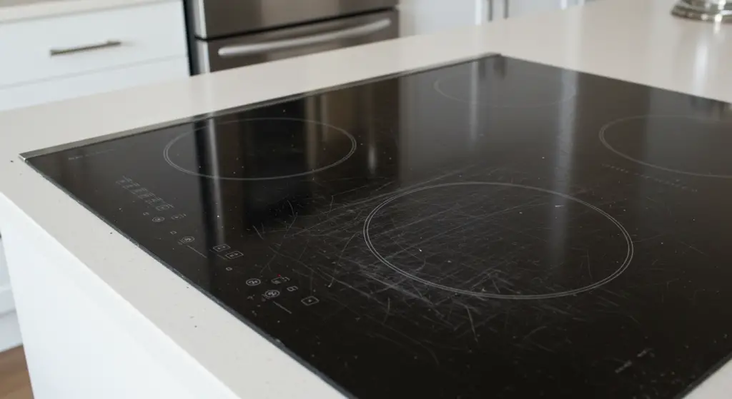 Scratched induction hob: this fix makes it look new again