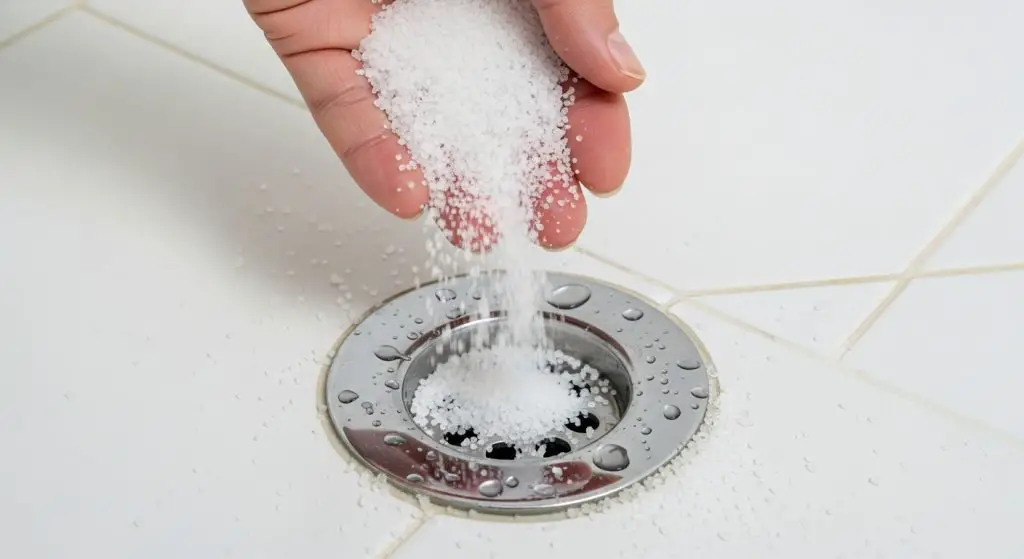 Throw some salt down the shower drain, why do so many people do it?